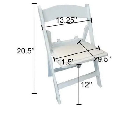 Children's White Folding Chair